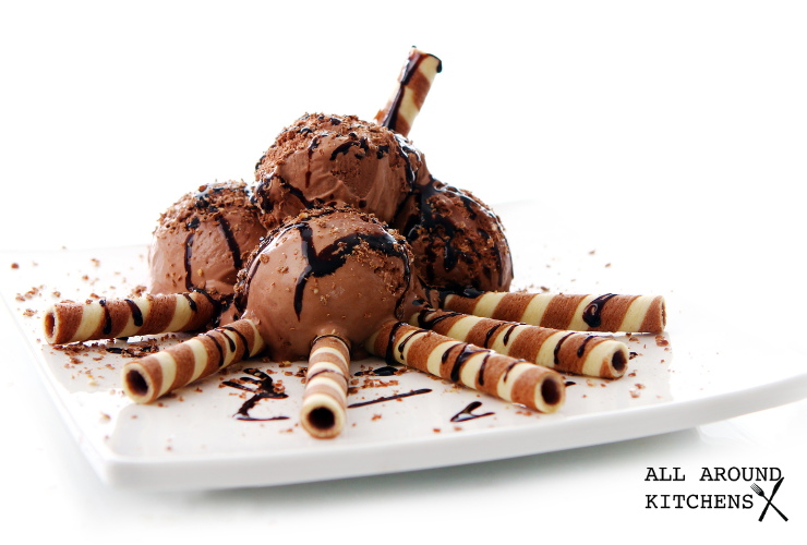 Chocolate Ice Cream made by ice cream maker
