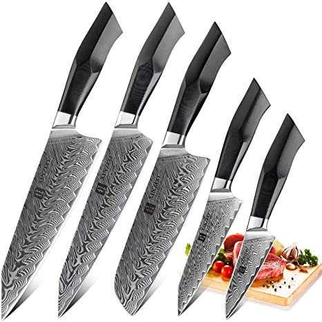 Best Affordable Damascus steel Kitchen Knives for Home Chef